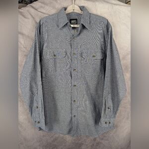 Key Medium Chambray Button Down Shirt NWT